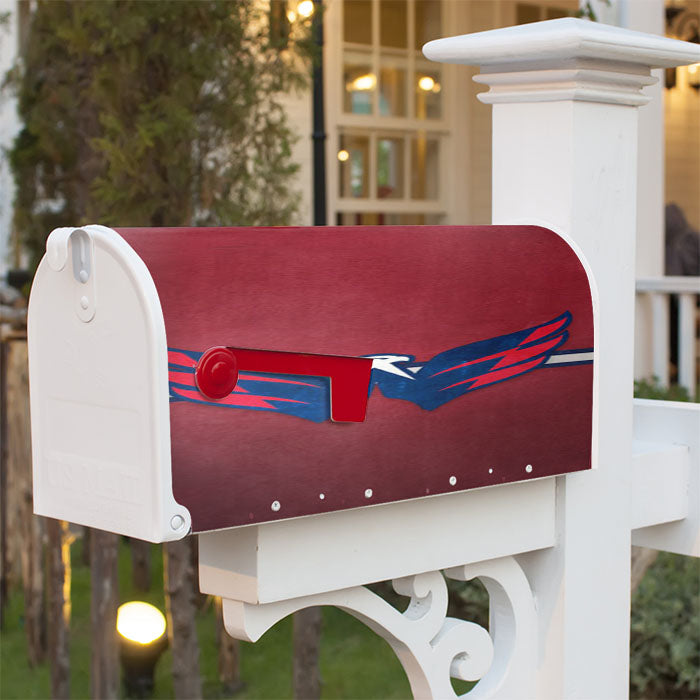 Washington Capitals Stripe Magnetic Mailbox Cover 18" X 21" Outdoor Decor