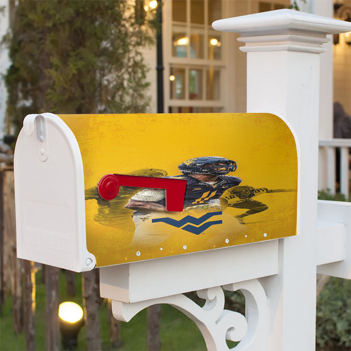 West Virginia Football Team Magnetic Mailbox Cover 18" X 21" Outdoor Decor