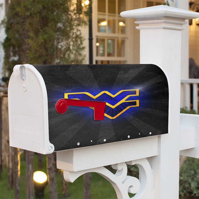 West Virginia Mountaineers Football Logo Magnetic Mailbox Cover 18" X 21" Outdoor Decor