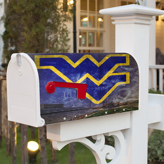 West Virginia Mountaineers Logo Magnetic Mailbox Cover 18" X 21" Outdoor Decor
