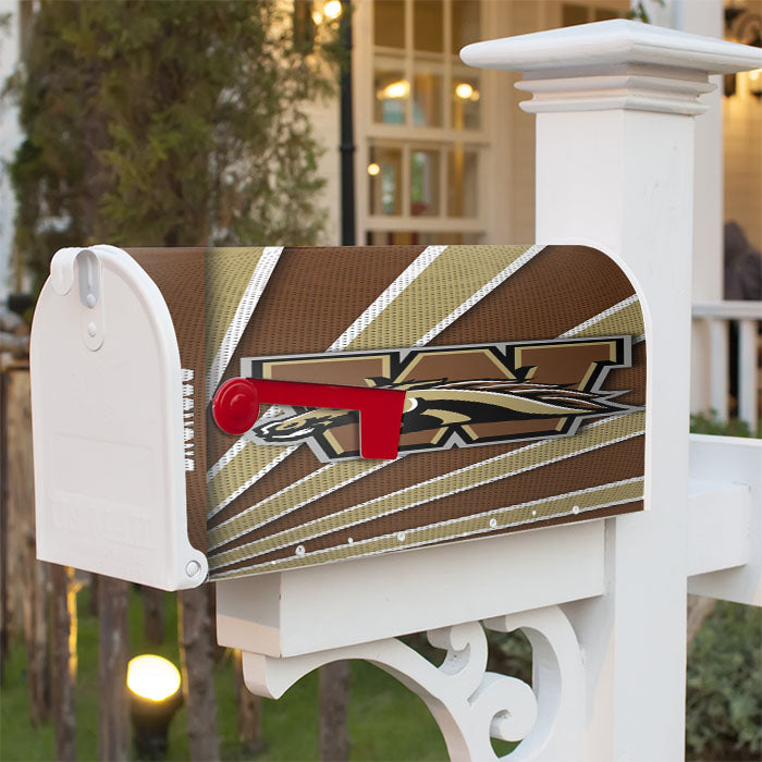 Western Michigan Broncos Stripe Wallpaper Magnetic Mailbox Cover 18" X 21" Outdoor Decor