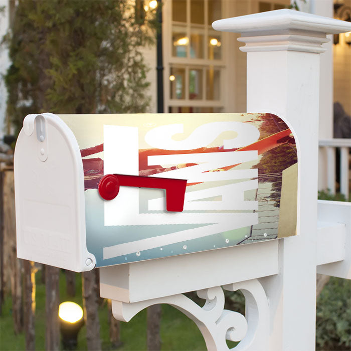 White Vans Logo Skateboarding Magnetic Mailbox Cover 18" X 21" Outdoor Decor