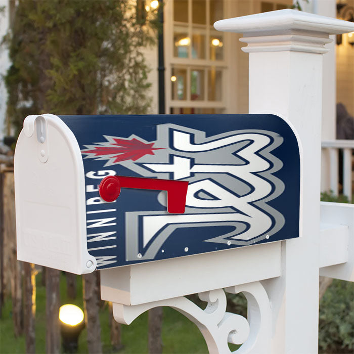 Winnipeg Jets Text Magnetic Mailbox Cover 18" X 21" Outdoor Decor