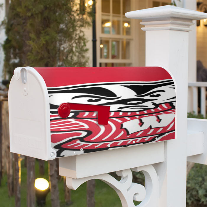 Wisconsin Badgers Logo Red Magnetic Mailbox Cover 18" X 21" Outdoor Decor