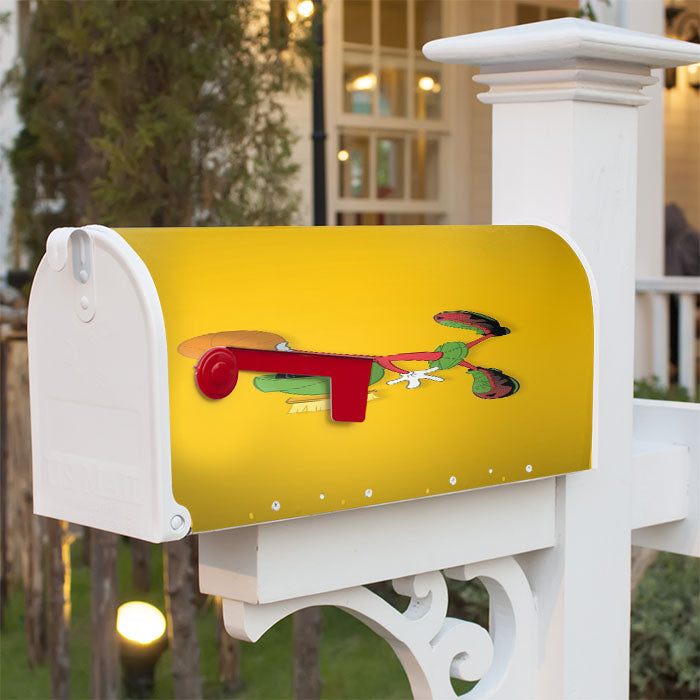 Yellow Marvin The Martian Basketball Magnetic Mailbox Cover 18" X 21" Outdoor Decor