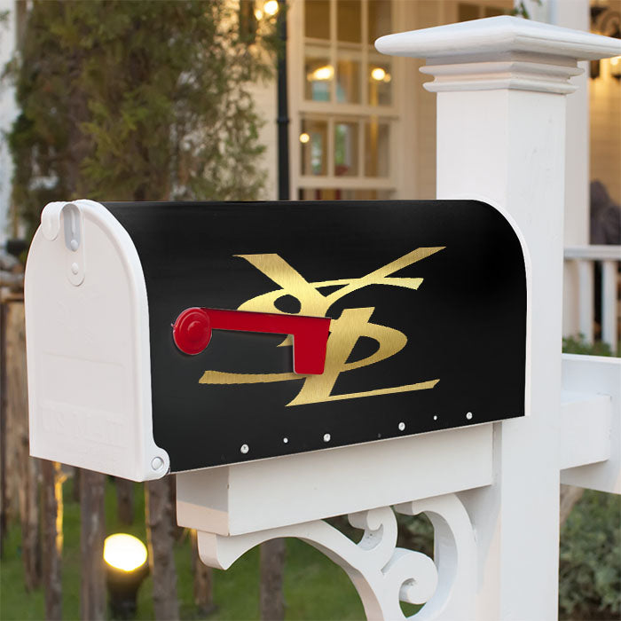 Yves Saint Laurent Ysl Black Gold Logo Magnetic Mailbox Cover 18" X 21" Outdoor Decor