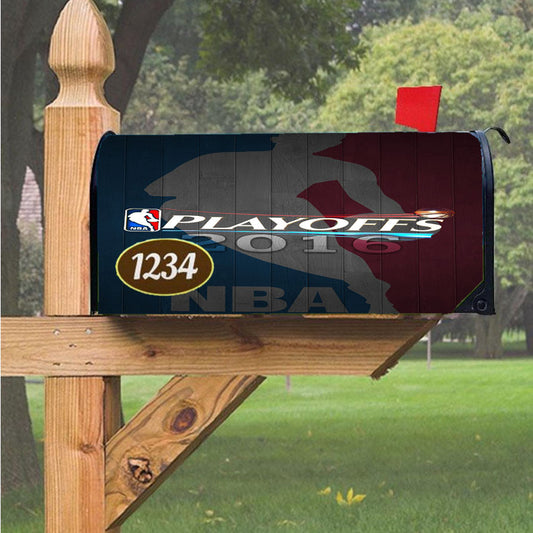 2016 Nba Playoffs Logo Magnetic Mailbox Cover 18" X 21" Outdoor Decor