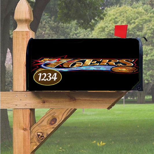 76Ers Gold Magnetic Mailbox Cover 18" X 21" Outdoor Decor