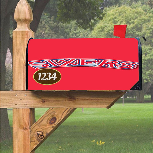 76Ers Red Magnetic Mailbox Cover 18" X 21" Outdoor Decor