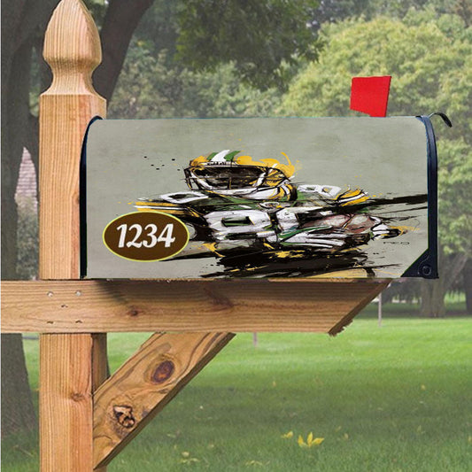 80 Nfl Football Magnetic Mailbox Cover 18" X 21" Outdoor Decor