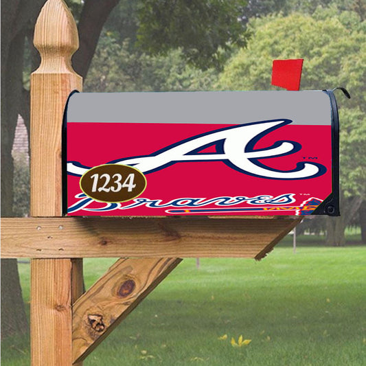 A Braves Magnetic Mailbox Cover 18" X 21" Outdoor Decor