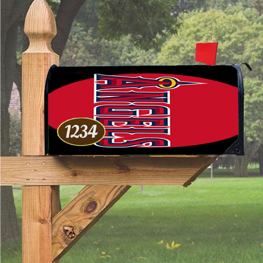 Angels Red Black Magnetic Mailbox Cover 18" X 21" Outdoor Decor