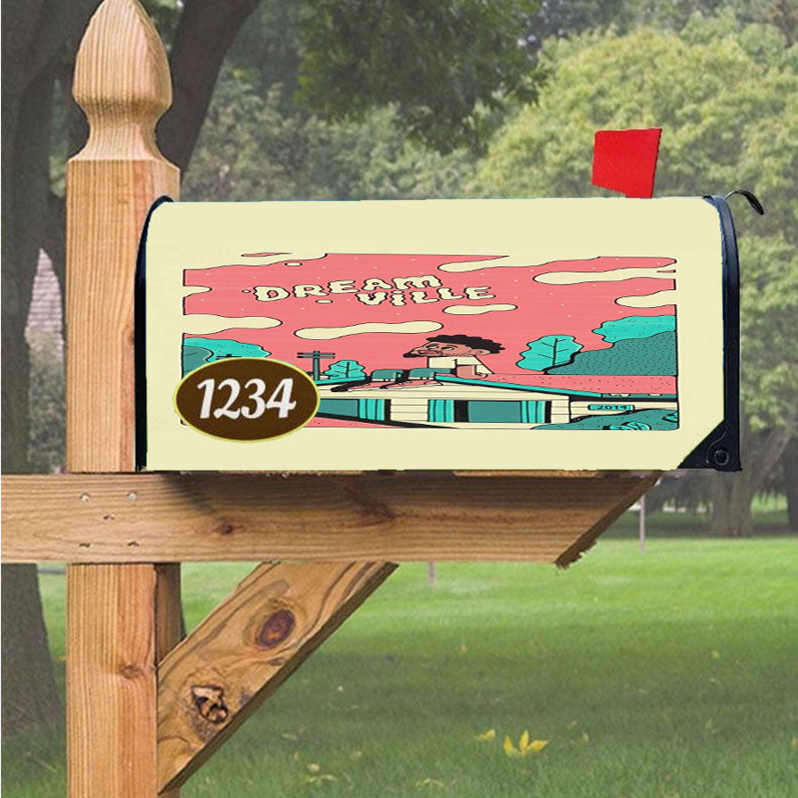 Wonder Woman Gold Logo Magnetic Mailbox Cover 18" x 21" Outdoor Decor