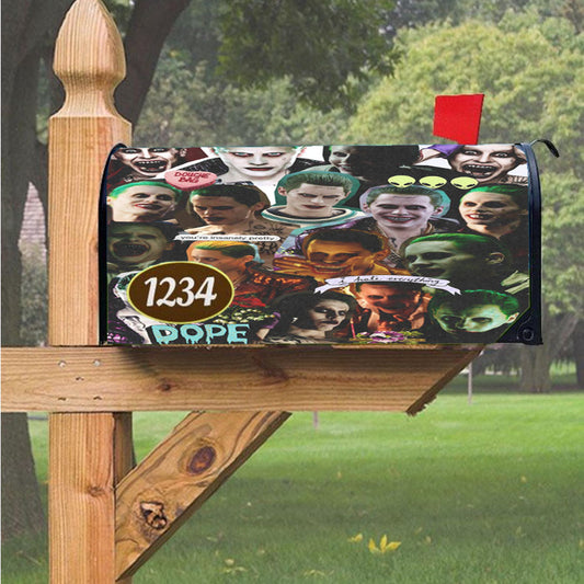 Joker Photo Collage Magnetic Mailbox Cover 18" X 21" Outdoor Decor