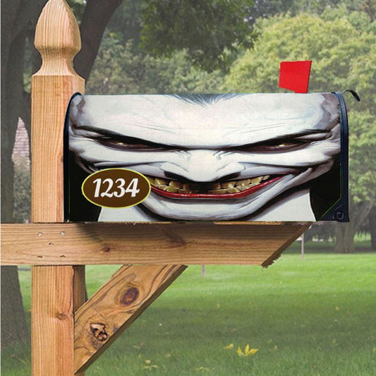 Joker Smile Magnetic Mailbox Cover 18" X 21" Outdoor Decor