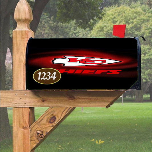 Kansas City Chiefs Logo Magnetic Mailbox Cover 18" X 21" Outdoor Decor