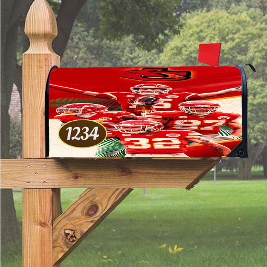 Kansas City Chiefs Logo Champions Magnetic Mailbox Cover 18" X 21" Outdoor Decor
