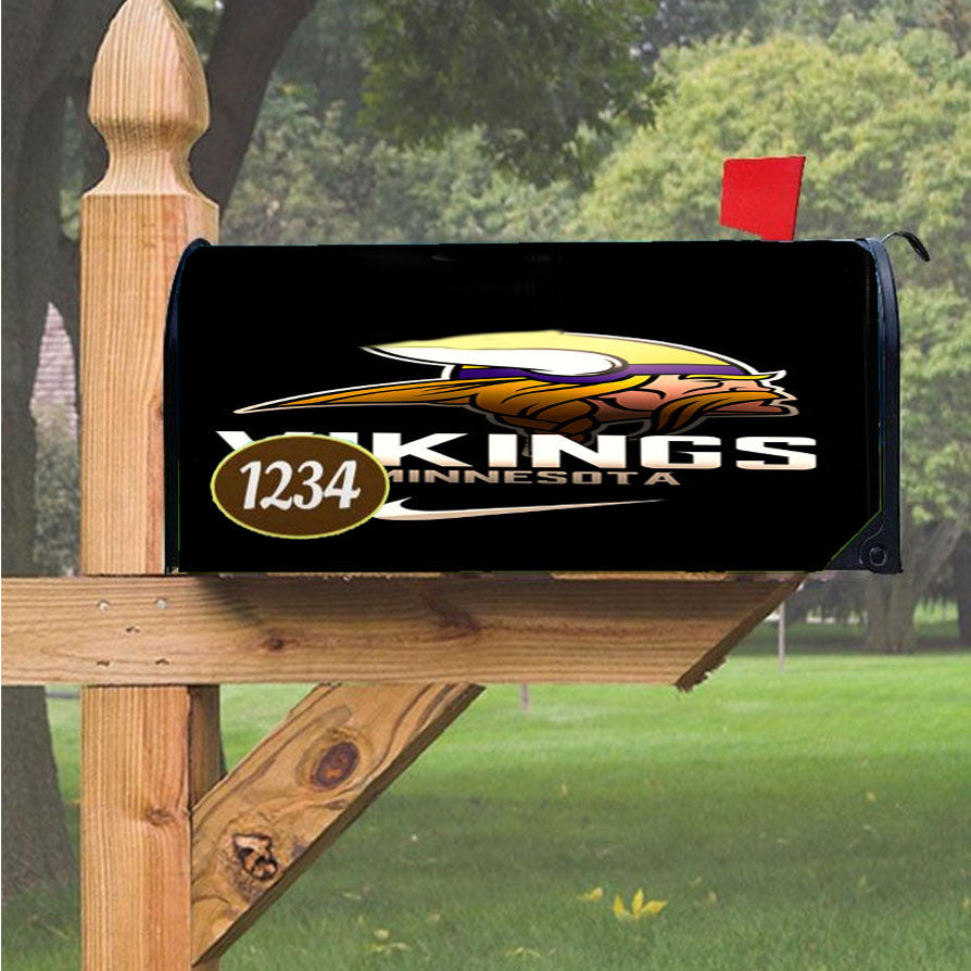Minnesota Vikings Nfl Logo 989 Magnetic Mailbox Cover 18" X 21" Outdoor Decor