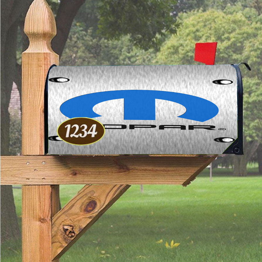 Mopar Black Logo Magnetic Mailbox Cover 18" X 21" Outdoor Decor