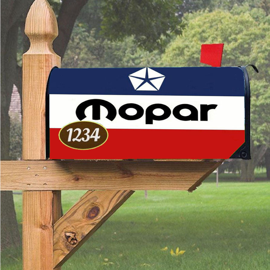 Mopar Flag Logo Magnetic Mailbox Cover 18" X 21" Outdoor Decor