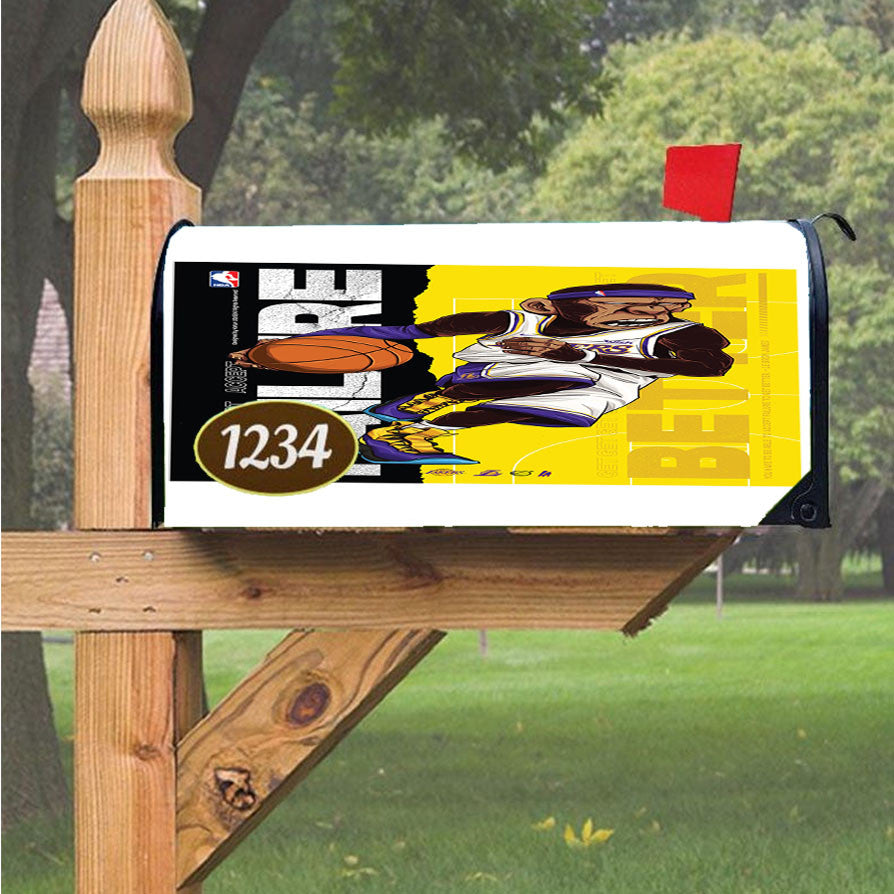 Nba Monkeys Basket Magnetic Mailbox Cover 18" X 21" Outdoor Decor