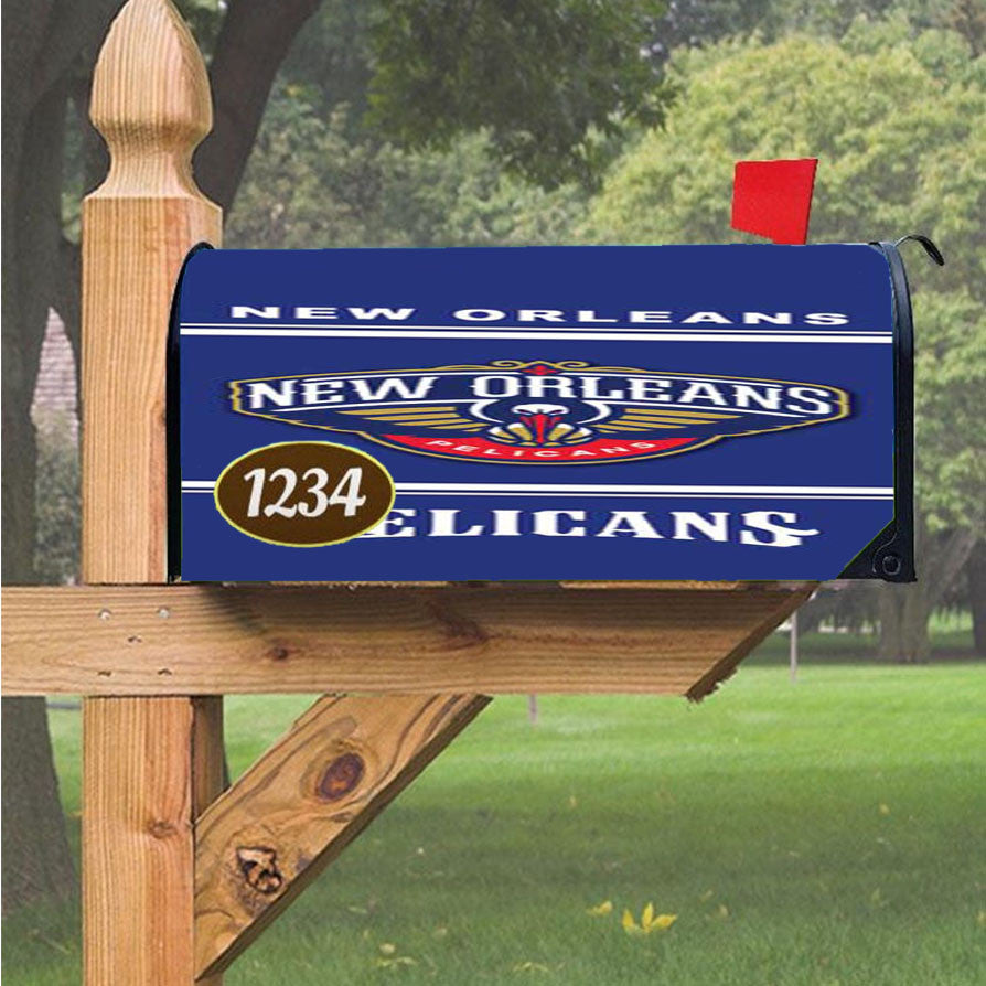 New Orleans Pelicans Logo Magnetic Mailbox Cover 18" X 21" Outdoor Decor