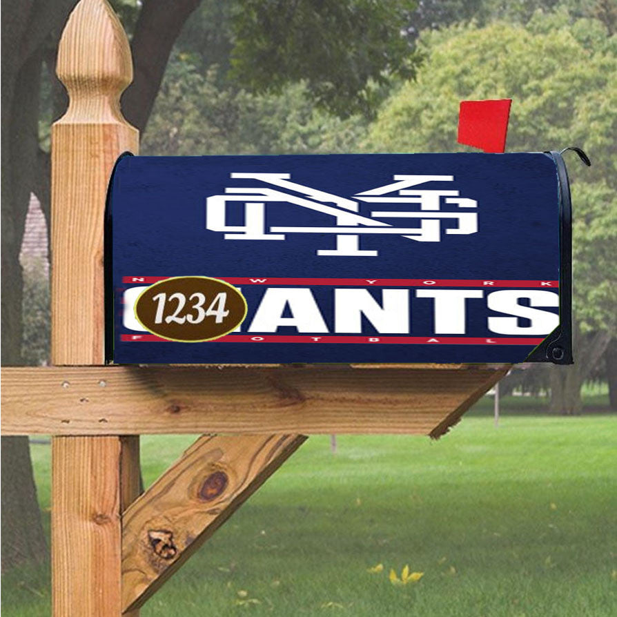 New York Giants Football Magnetic Mailbox Cover 18" X 21" Outdoor Decor