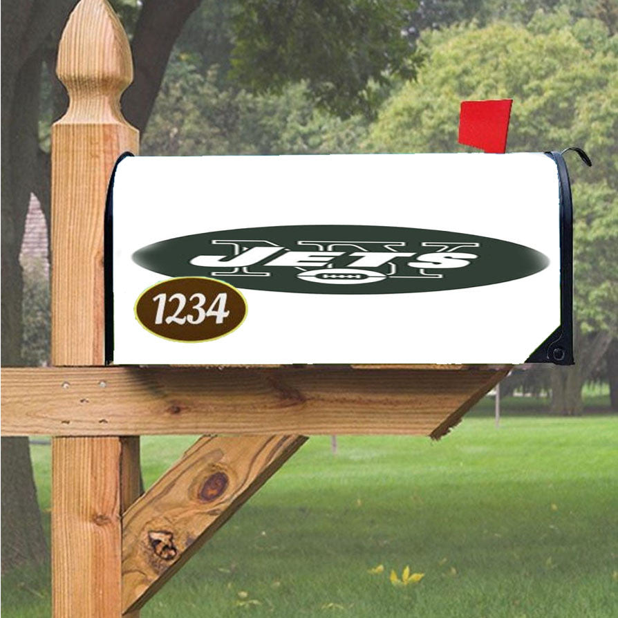 New York Jets Logo Sports Magnetic Mailbox Cover 18" X 21" Outdoor Decor