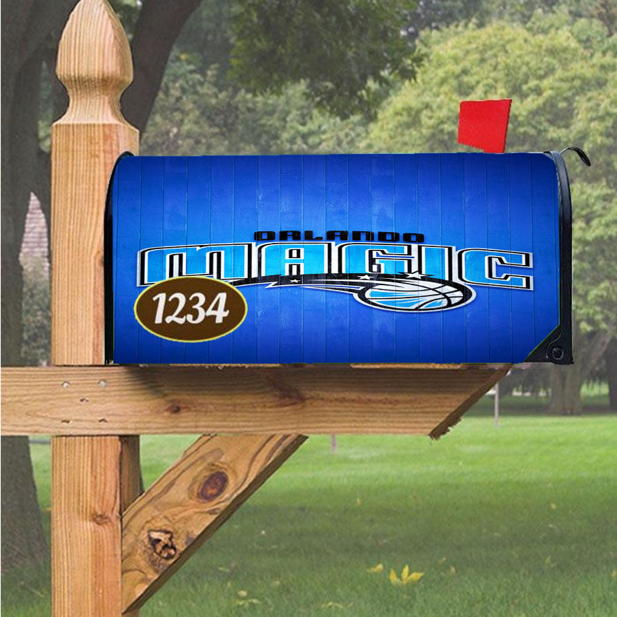 Orlando Magic Hardwood Magnetic Mailbox Cover 18" X 21" Outdoor Decor