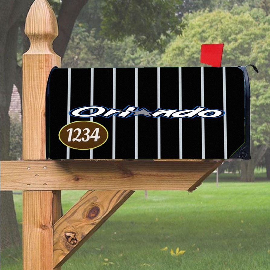 Orlando Magic Logo Stripe Magnetic Mailbox Cover 18" X 21" Outdoor Decor