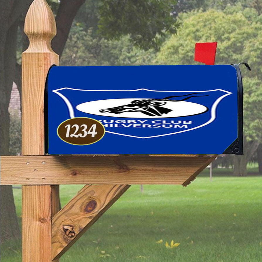 Rugby Club Hilversum Logo Blue Magnetic Mailbox Cover 18" X 21" Outdoor Decor