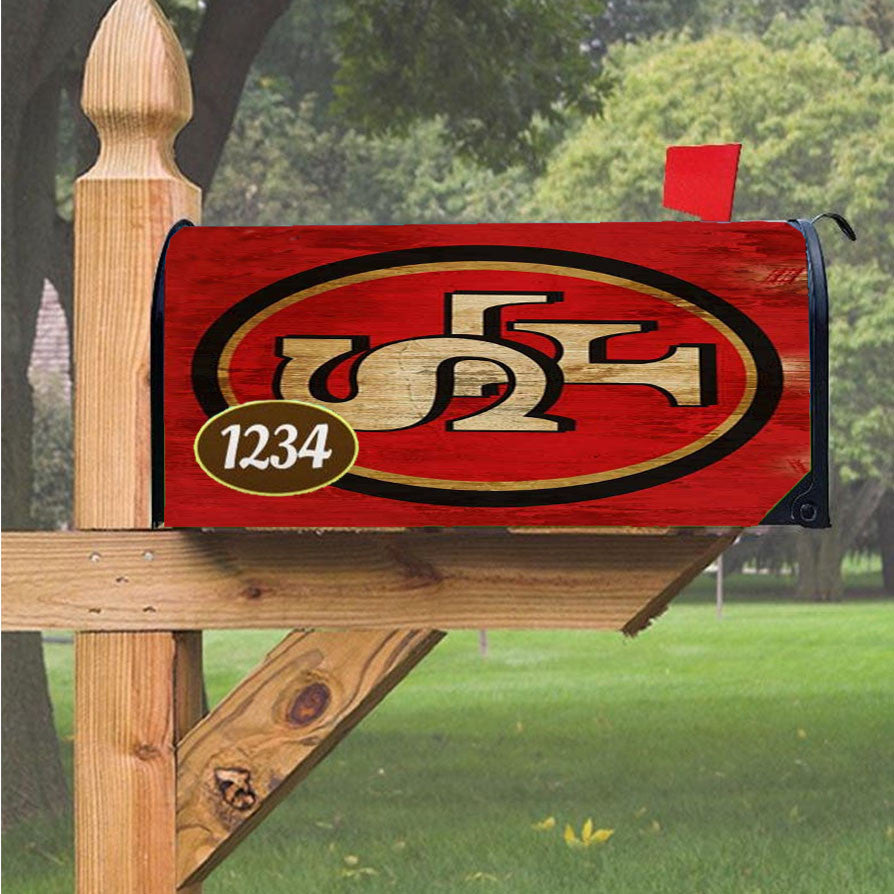 San Francisco 49Ers Nfl Magnetic Mailbox Cover 18" X 21" Outdoor Decor