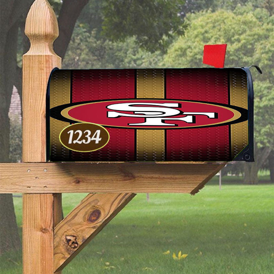 San Francisco 49Ers Shadow Magnetic Mailbox Cover 18" X 21" Outdoor Decor