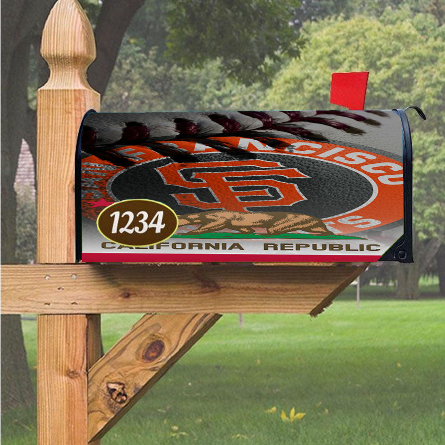 San Francisco Giants Logo California Republic Magnetic Mailbox Cover 18" X 21" Outdoor Decor