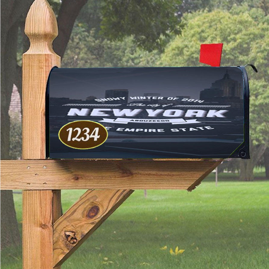 The City Of New York Magnetic Mailbox Cover 18" X 21" Outdoor Decor