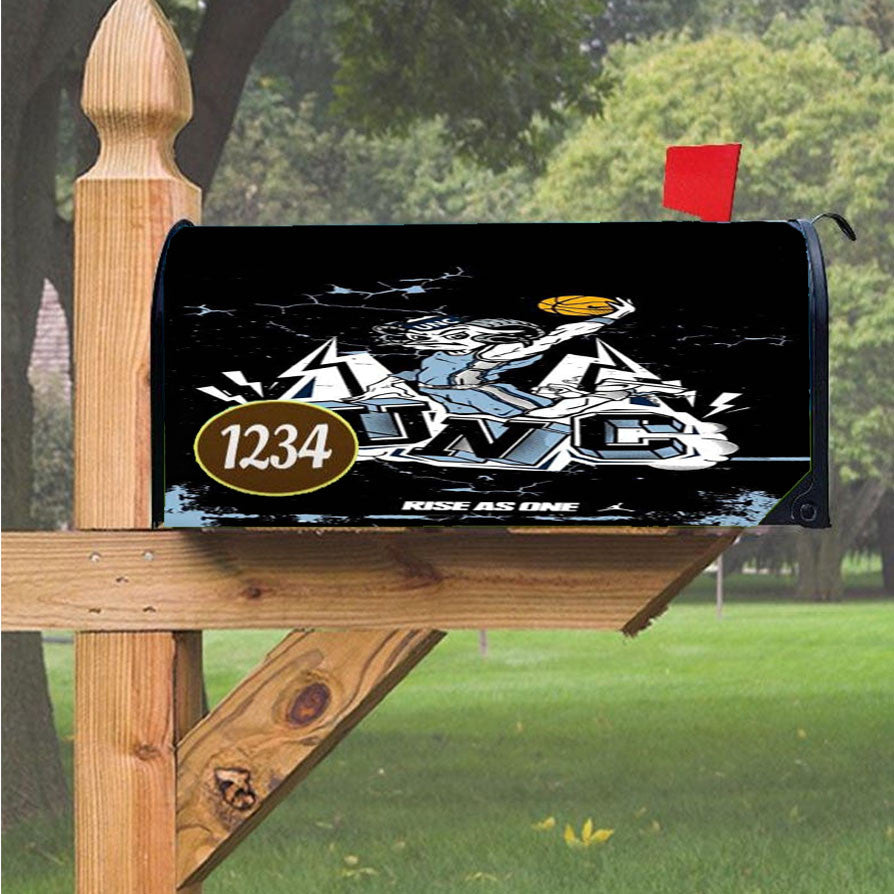 The North Carolina Tar Heels Basketball Magnetic Mailbox Cover 18" X 21" Outdoor Decor