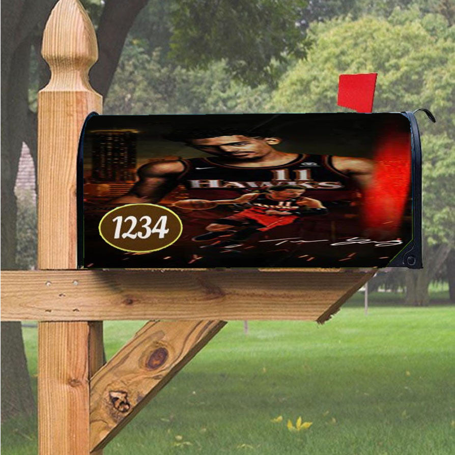 Trea Young Signature Atlanta Hawks Magnetic Mailbox Cover 18" X 21" Outdoor Decor