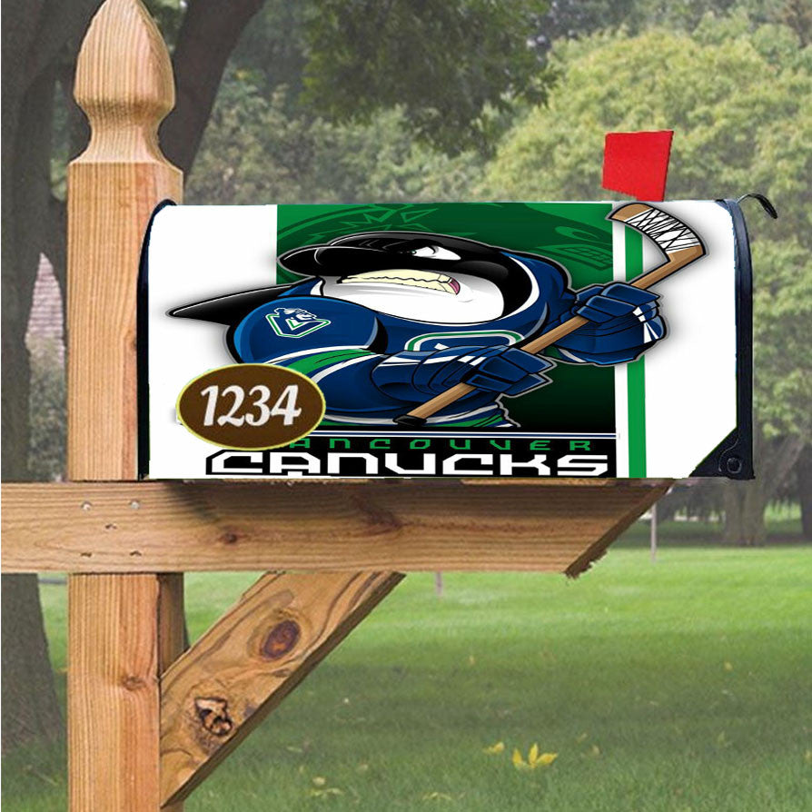 Vancouver Canucks Hockey Magnetic Mailbox Cover 18" X 21" Outdoor Decor