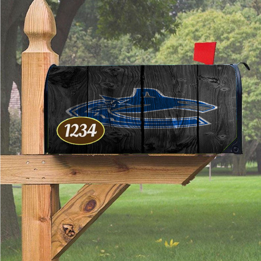 Vancouver Canucks Nhl Logo Dark Wood Wallpaper Magnetic Mailbox Cover 18" X 21" Outdoor Decor