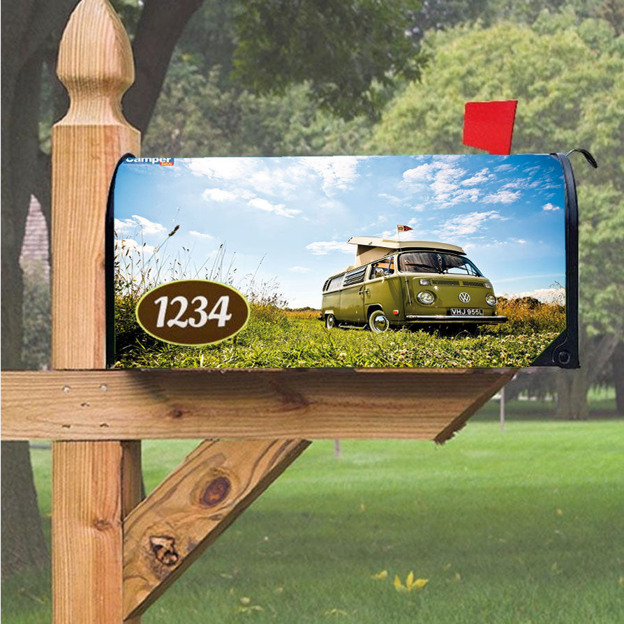 Volkswagen Bus Magnetic Mailbox Cover 18" X 21" Outdoor Decor