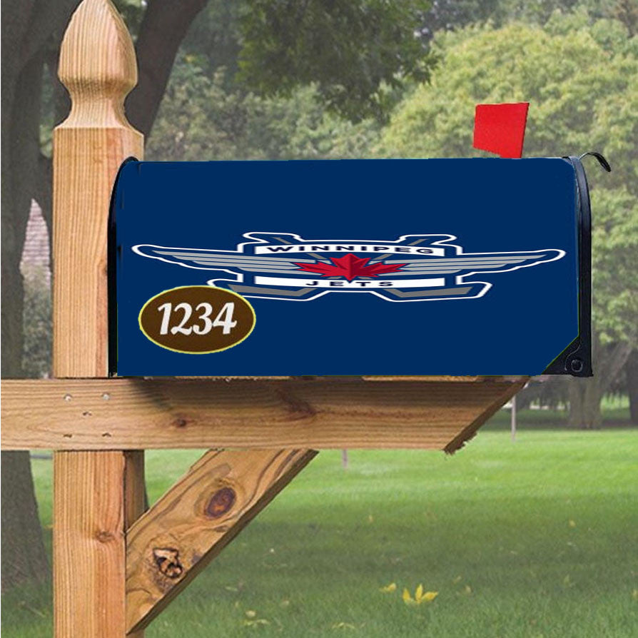 Winnipeg Jets Logo Magnetic Mailbox Cover 18" X 21" Outdoor Decor