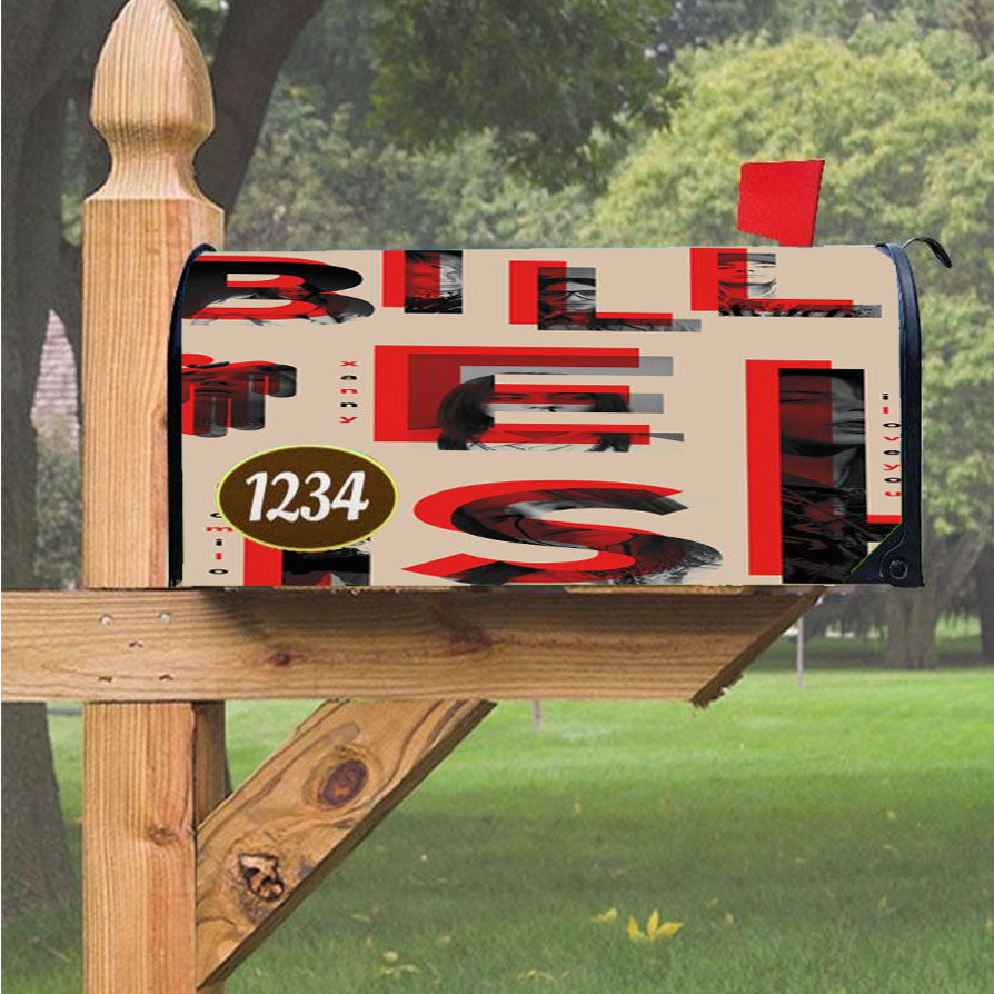 Billie Eilish Pattern Magnetic Mailbox Cover 18" x 21" Outdoor Decor