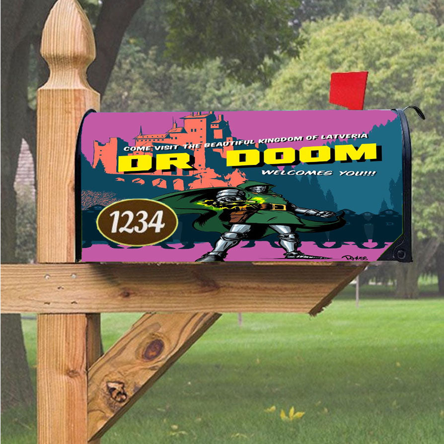 Dr Doom Marvel Magnetic Mailbox Cover 18" x 21" Outdoor Decor