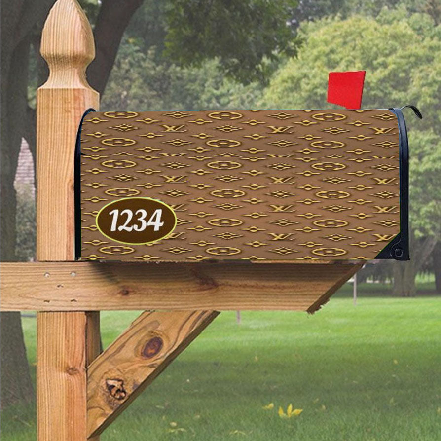 Emboss Louis Vuitton Magnetic Mailbox Cover 18" x 21" Outdoor Decor