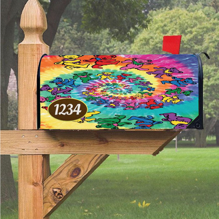 Greatful Dead Long Strange Trip It'S Been Trippy Tie Dye Magnetic Mailbox Cover 18" x 21" Outdoor Decor