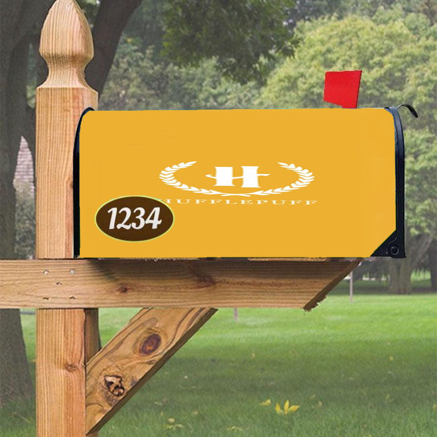 Hufflepuff Magnetic Mailbox Cover 18" x 21" Outdoor Decor