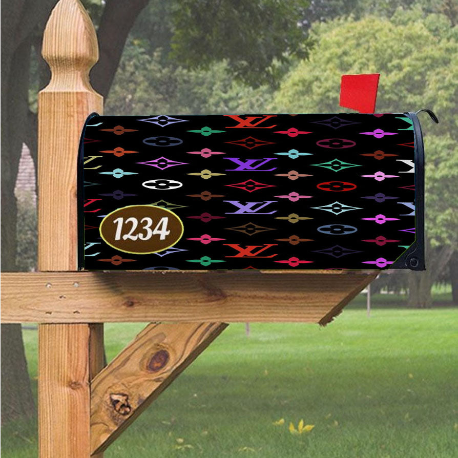 Louis Vuitton Colorful Magnetic Mailbox Cover 18" x 21" Outdoor Decor