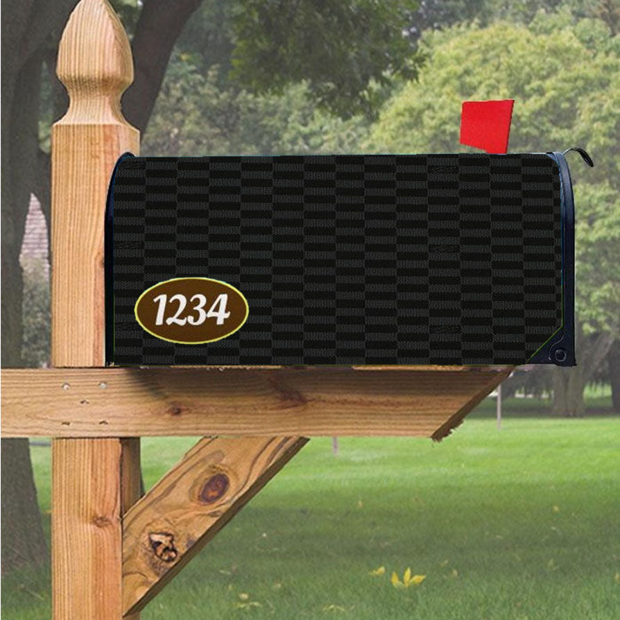 Louis Vuitton Damier Graphite Magnetic Mailbox Cover 18" x 21" Outdoor Decor