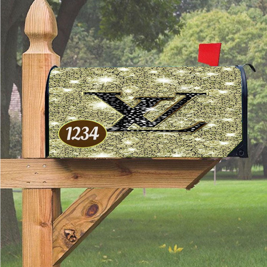 Louis Vuitton Diamond Clean Magnetic Mailbox Cover 18" x 21" Outdoor Decor