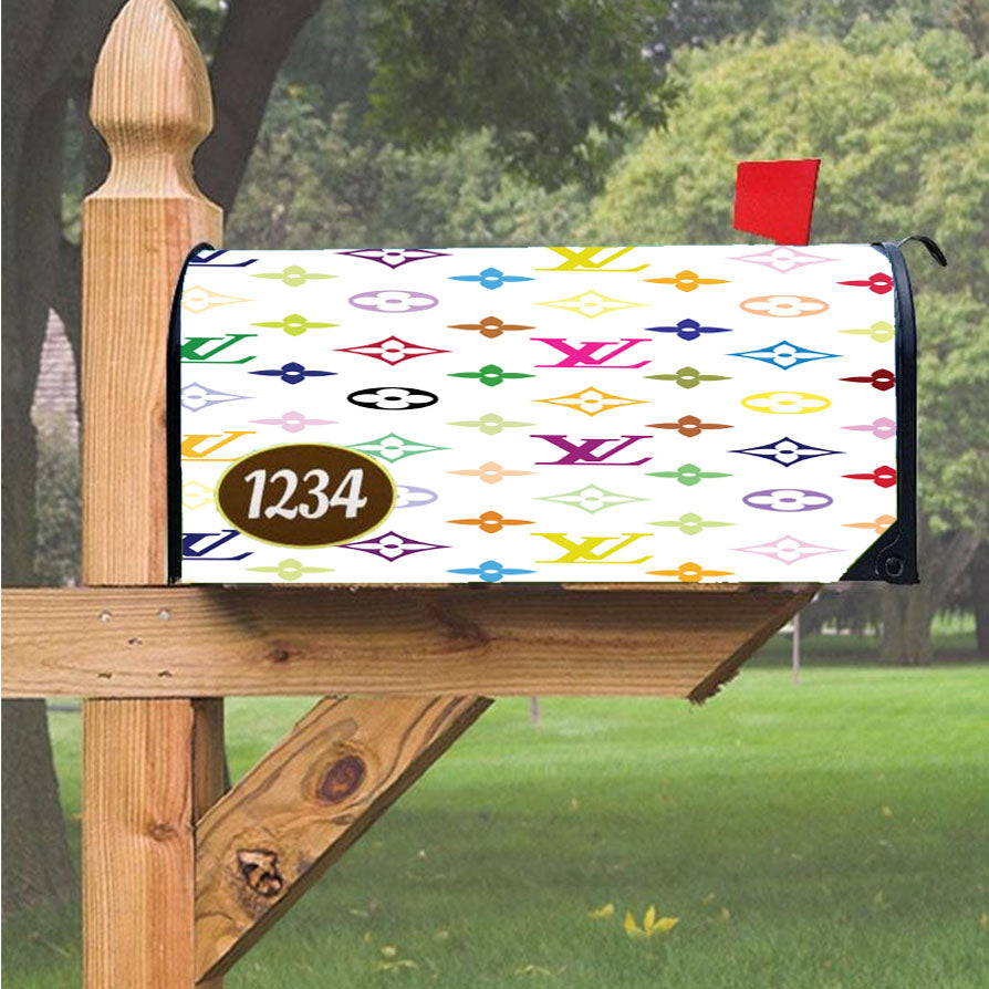 Louis Vuitton Multicolor Magnetic Mailbox Cover 18" x 21" Outdoor Decor